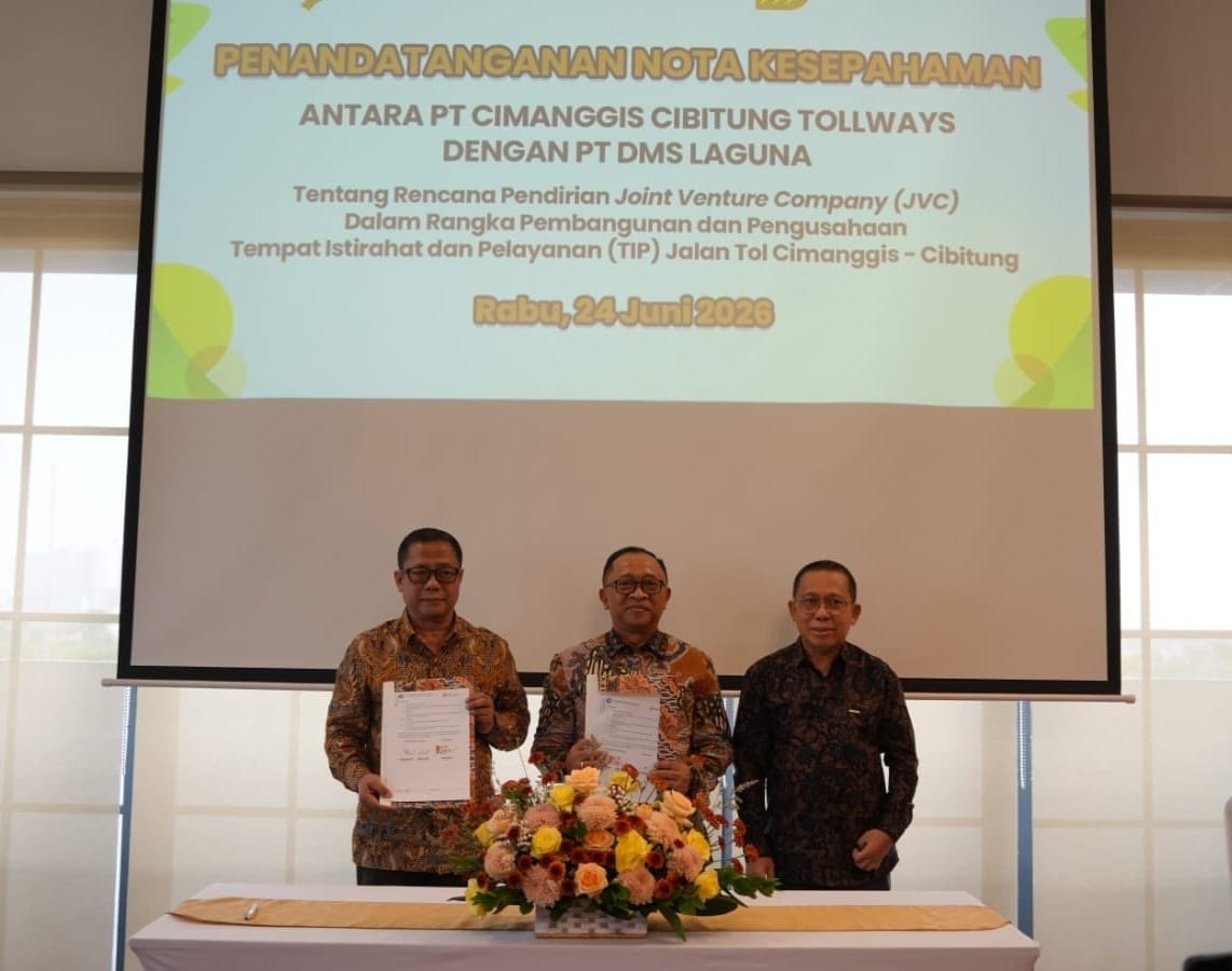 CCT dan DMS Laguna resmi bangun Rest Area KM 63 Tol Cimanggis-Cibitung senilai Rp300 miliar.
